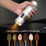 Electric Pepper Grinder Black Usb Charging High Hardness Wear Resistant Automatic Pepper Mill Grinder For Kitchen Restaurant - Extra Image
