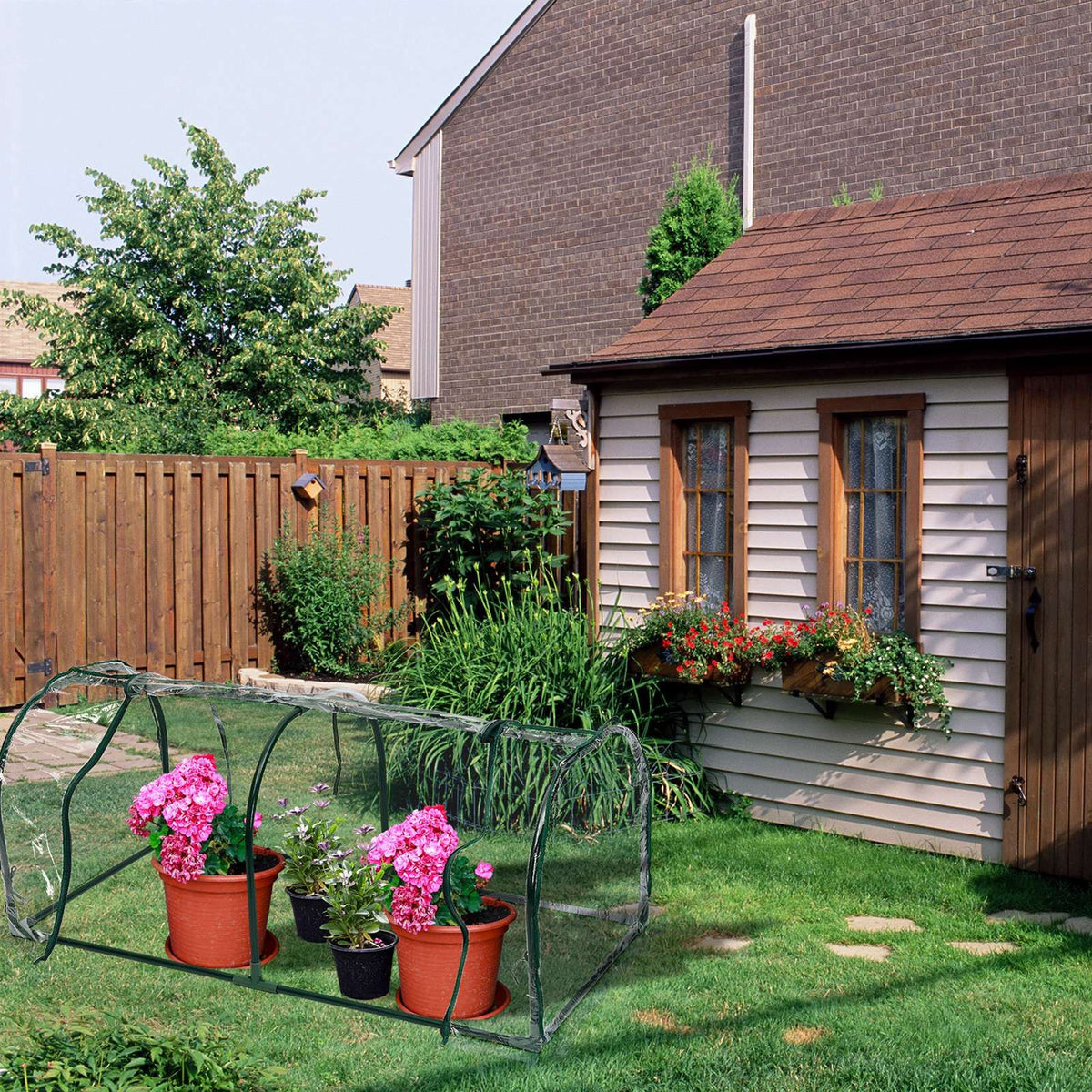 Warm Plastic Film Small Warm House Outer Cover Greenhouse Plant Greenhouse Rainproof House Garden Greenhouse