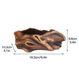 Cement Tree Stump Flower Pot - Top-Down View