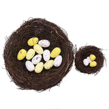 100PCS Colorful Foam Eggs Easter Egg Ornaments Crafts Birds Eggs DIY Wreath Accessories - Top-Down View