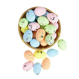 100PCS Colorful Foam Eggs Easter Egg Ornaments Crafts Birds Eggs DIY Wreath Accessories