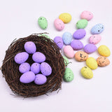 100PCS Colorful Foam Eggs Easter Egg Ornaments Crafts Birds Eggs DIY Wreath Accessories