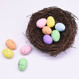 100PCS Colorful Foam Eggs Easter Egg Ornaments Crafts Birds Eggs DIY Wreath Accessories
