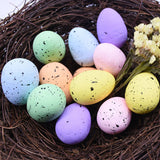 100PCS Colorful Foam Eggs Easter Egg Ornaments Crafts Birds Eggs DIY Wreath Accessories - Extra Image