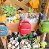 Patio Garden Flower Pots Fish Tank Cat Hanging Ornaments Cute Cartoon Backpack Cat Pendant