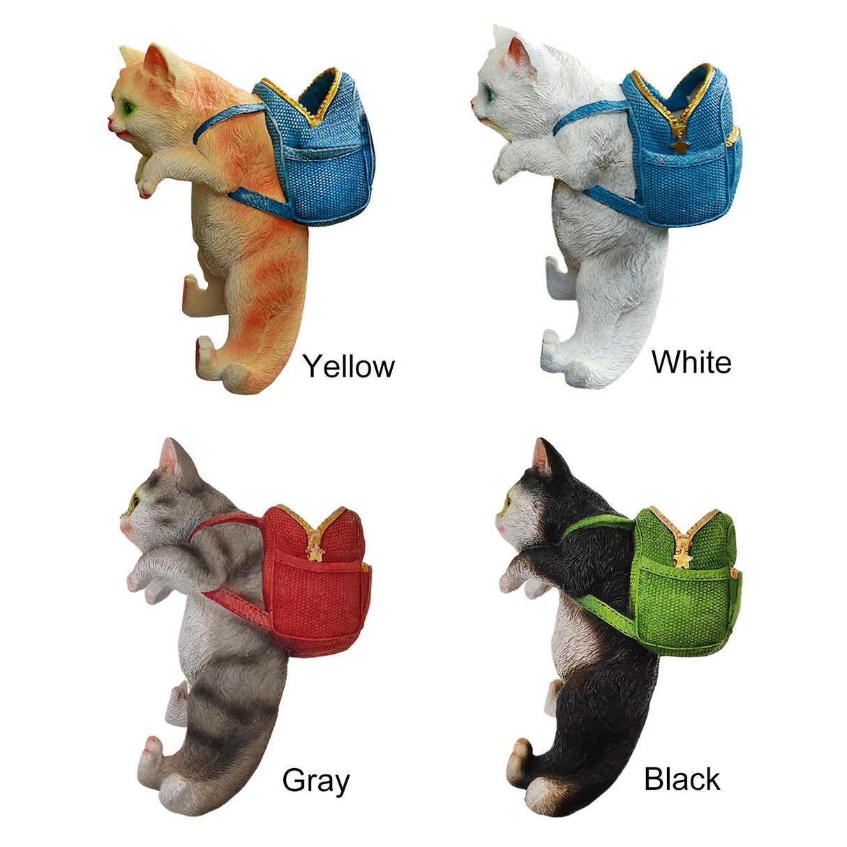Patio Garden Flower Pots Fish Tank Cat Hanging Ornaments Cute Cartoon Backpack Cat Pendant