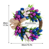 Wreath Artificial Hanging Wreath for Front Door Wall Tree Party Shop Window Decoration - Extra Image