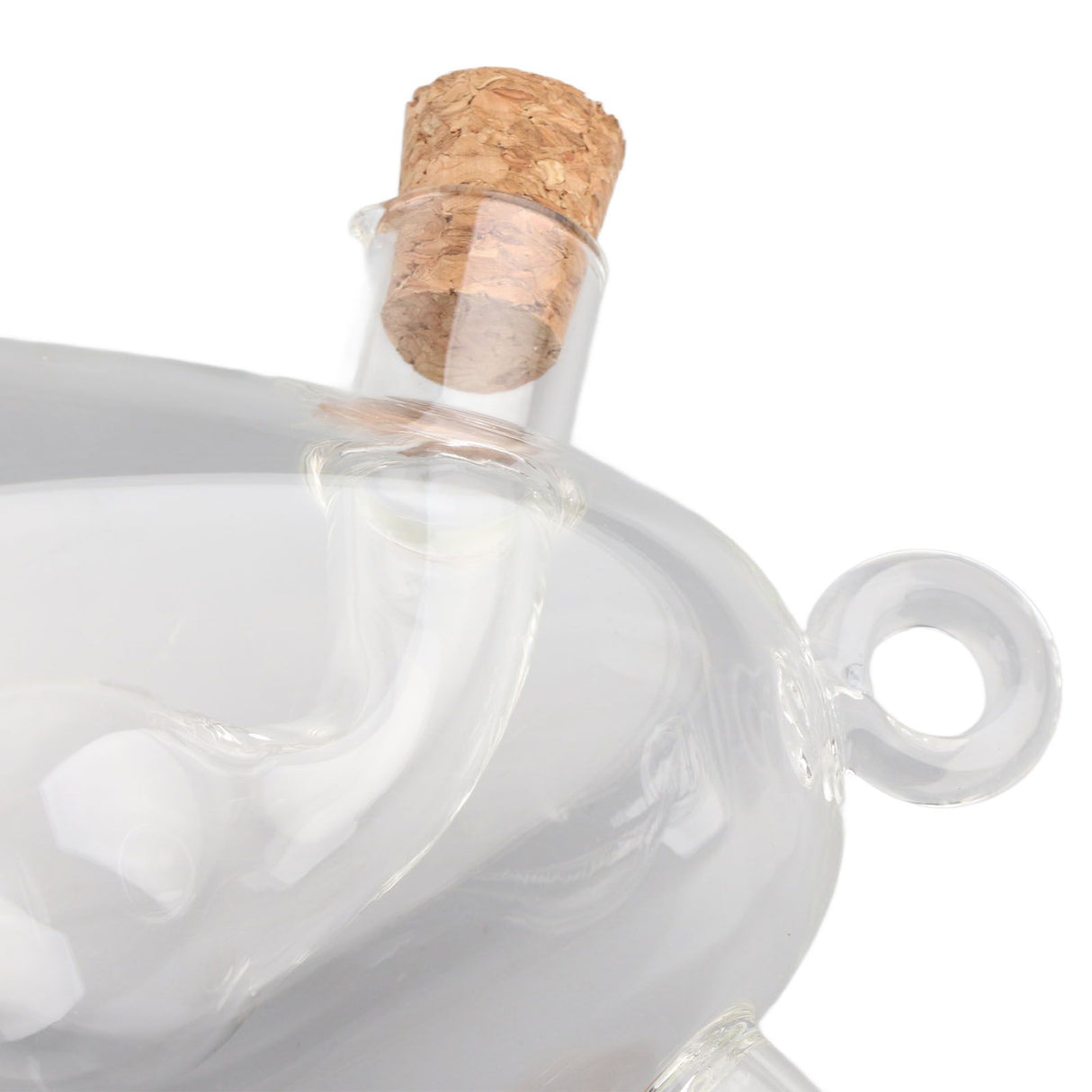 Glass Oil Control Jar Kitchen 2 in 1 Sealed Oil and Vinegar Dispenser Transparent Oil and Vinegar Bottle
