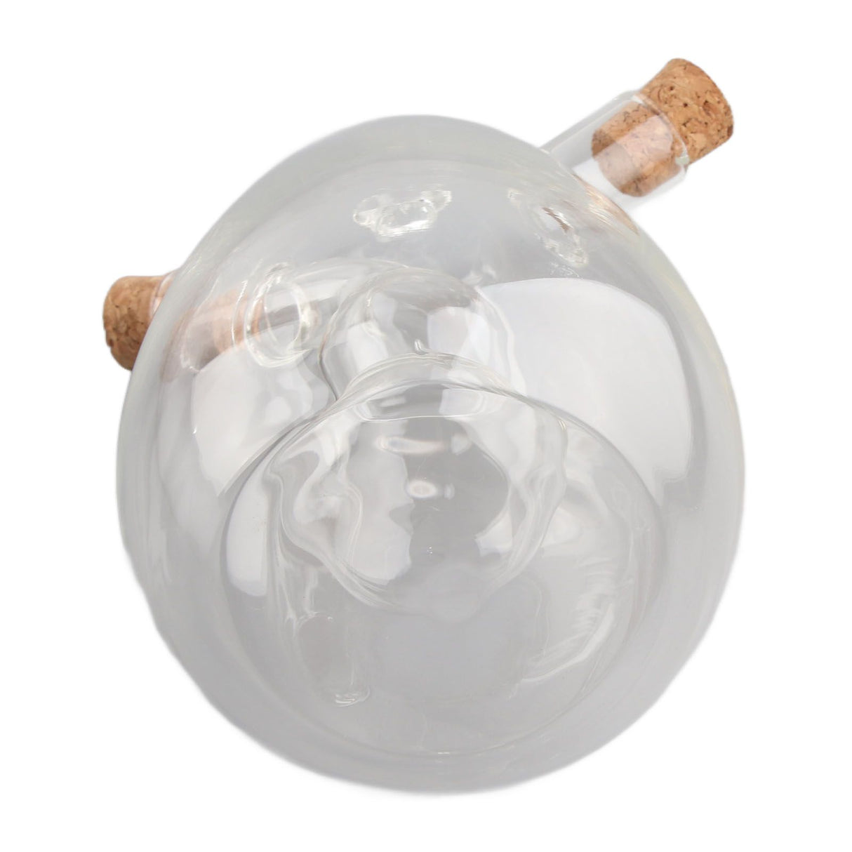 Glass Oil Control Jar Kitchen 2 in 1 Sealed Oil and Vinegar Dispenser Transparent Oil and Vinegar Bottle