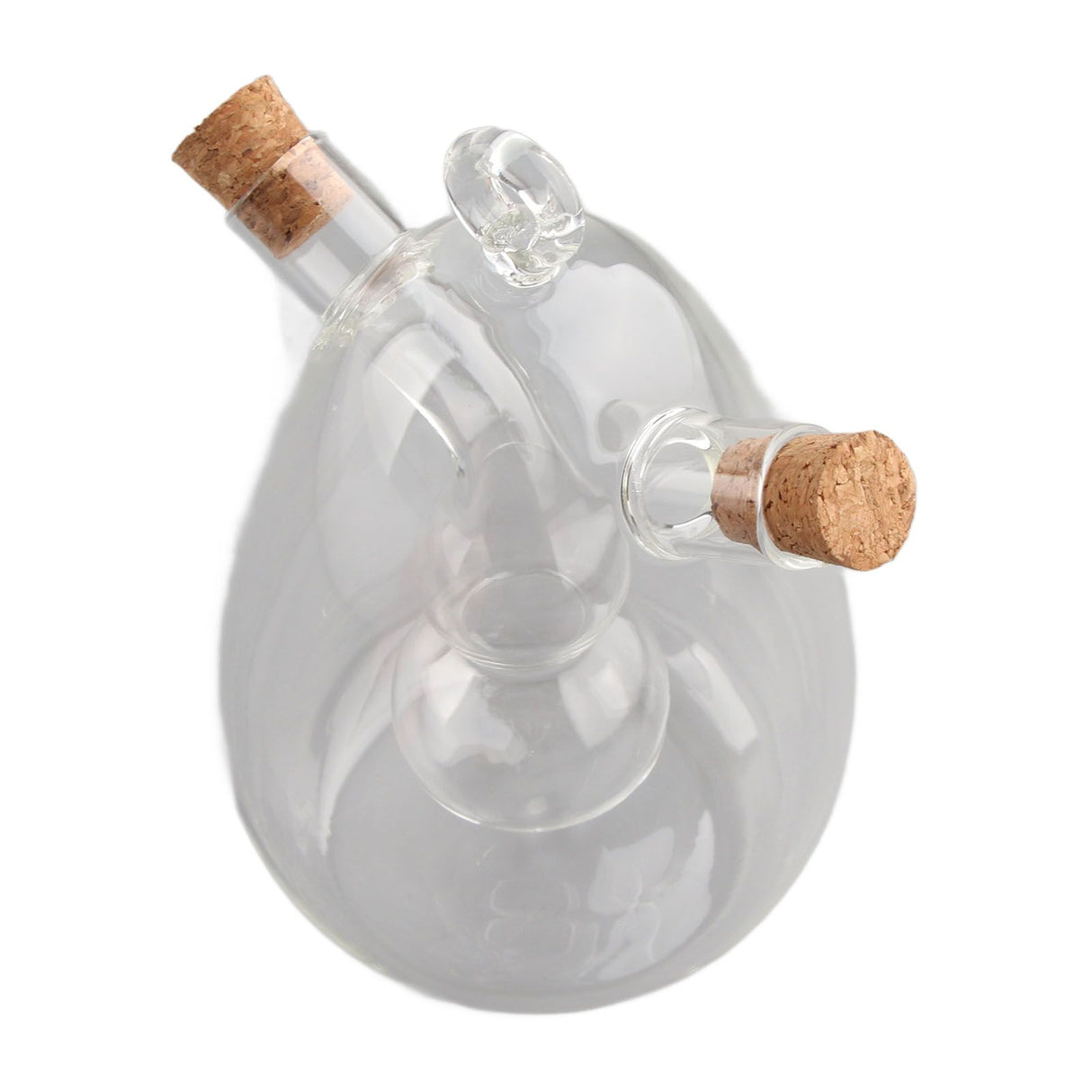 Glass Oil Control Jar Kitchen 2 in 1 Sealed Oil and Vinegar Dispenser Transparent Oil and Vinegar Bottle