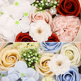 Artificial Flowers Combo Box Simulation Fake Soap Flower Round Box Valentine's Day Holiday Gift - Front View