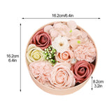 Artificial Flowers Combo Box Simulation Fake Soap Flower Round Box Valentine's Day Holiday Gift