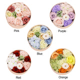 Artificial Flowers Combo Box Simulation Fake Soap Flower Round Box Valentine's Day Holiday Gift