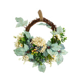 Artificial Hydrangea Wreath Spring Decorative Door Hanging Wall Wreath for Home Door