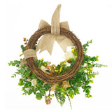 Artificial Hydrangea Wreath Spring Decorative Door Hanging Wall Wreath for Home Door