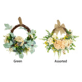Artificial Hydrangea Wreath Spring Decorative Door Hanging Wall Wreath for Home Door - Extra Image