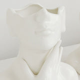 Simple Ceramic Vase Flower Arrangement Decorative Vase Living Room Ornament - Front View