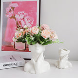 Simple Ceramic Vase Flower Arrangement Decorative Vase Living Room Ornament - Extra Image