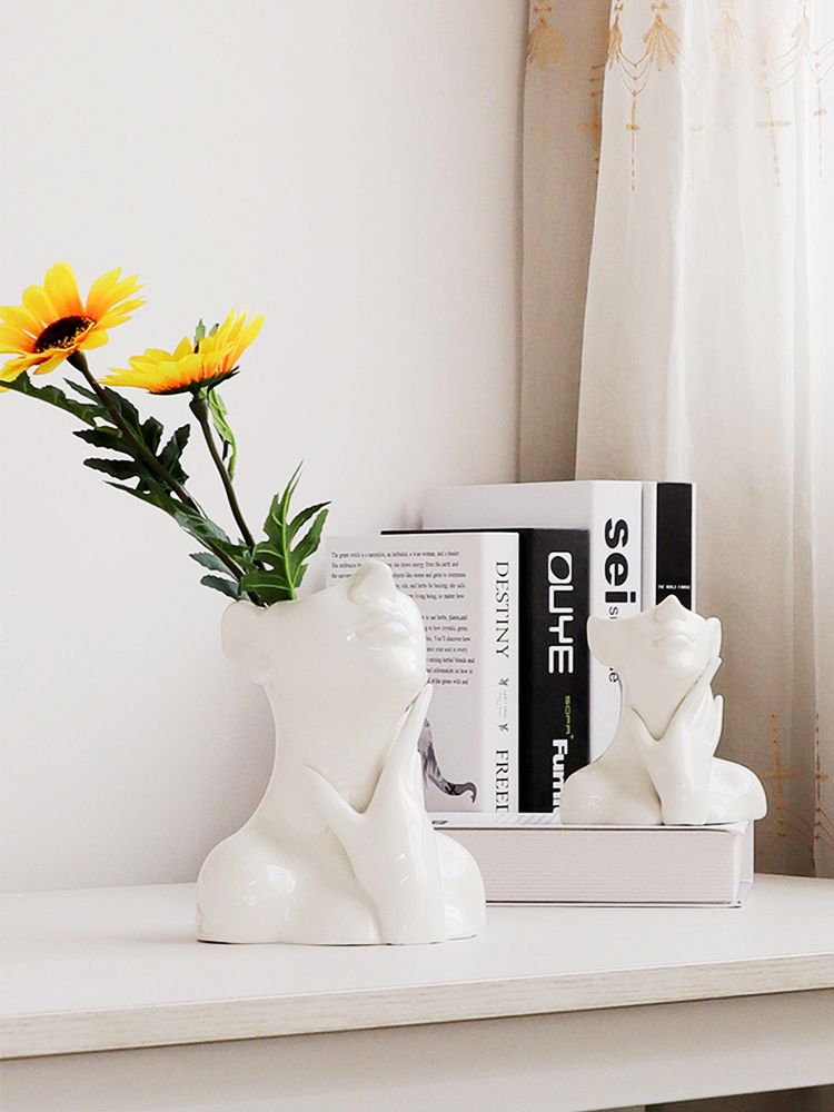 Simple Ceramic Vase Flower Arrangement Decorative Vase Living Room Ornament