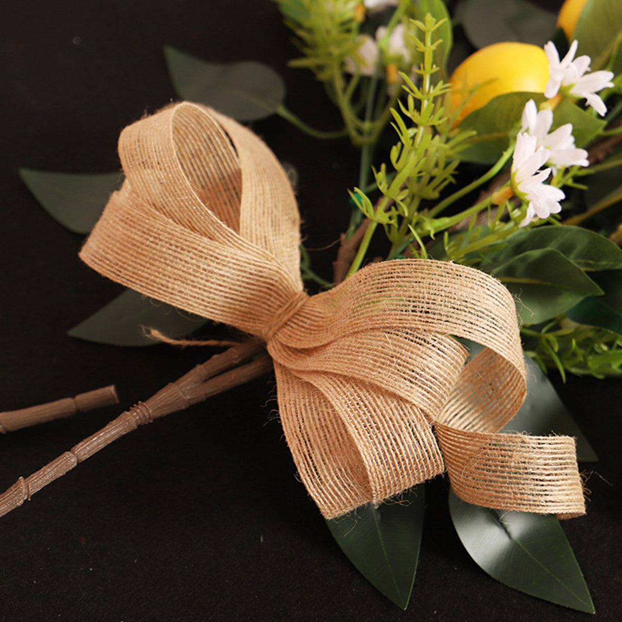 Artificial Lemon Teardrop Wreath Wall Hanging Teardrop Lemon Fruit Wreath Artificial Lemon Swag