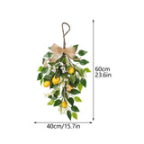 Artificial Lemon Teardrop Wreath Wall Hanging Teardrop Lemon Fruit Wreath Artificial Lemon Swag