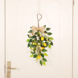 Artificial Lemon Teardrop Wreath Wall Hanging Teardrop Lemon Fruit Wreath Artificial Lemon Swag