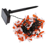 LED Solar String Lights Bee Shaped Waterproof Decorative Light for Outdoor Garden Patio Warm White7M 50LED 8 Work Mode