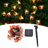 LED Solar String Lights Bee Shaped Waterproof Decorative Light for Outdoor Garden Patio Warm White7M 50LED 8 Work Mode
