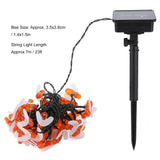 LED Solar String Lights Bee Shaped Waterproof Decorative Light for Outdoor Garden Patio Warm White7M 50LED 8 Work Mode - Extra Image
