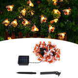 LED Solar String Lights Bee Shaped Waterproof Decorative Light for Outdoor Garden Patio Warm White12M 100LED 8 Work Mode