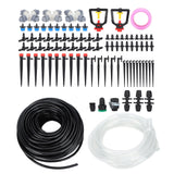 30m Drip Irrigation Kit Tubing Hose Nozzles Adapters Valves Drippers Set Garden Watering System - Front View