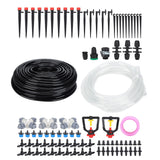 30m Drip Irrigation Kit Tubing Hose Nozzles Adapters Valves Drippers Set Garden Watering System