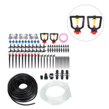 30m Drip Irrigation Kit Tubing Hose Nozzles Adapters Valves Drippers Set Garden Watering System