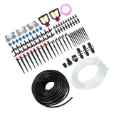 30m Drip Irrigation Kit Tubing Hose Nozzles Adapters Valves Drippers Set Garden Watering System