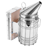 6Pcs/Set Stainless Steel Beehive Smoker Kit Bee Smoker Beekeeping Equipment for Outdoor - Top-Down View