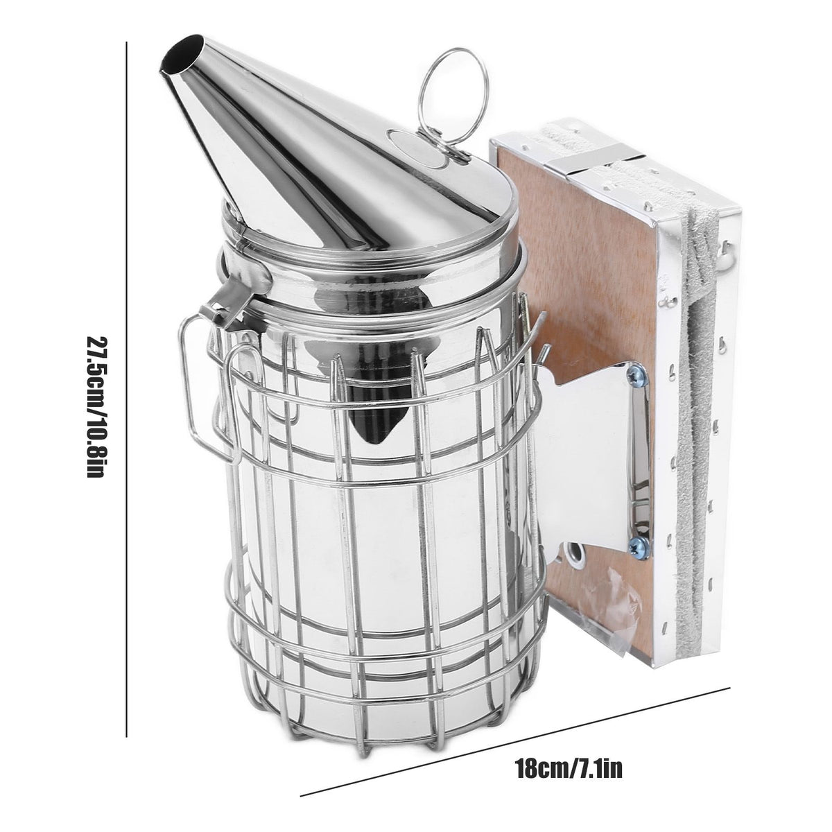 6Pcs/Set Stainless Steel Beehive Smoker Kit Bee Smoker Beekeeping Equipment for Outdoor