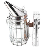 9Pcs/Set Beehive Smoker Kit with Bee Brush Yellow Needle Scratcher Serrated Blade Queen Bee Clips - Side View