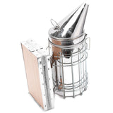 9Pcs/Set Beehive Smoker Kit with Bee Brush Yellow Needle Scratcher Serrated Blade Queen Bee Clips - Low Angle