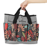 Garden Tote Bag 600D Oxford Cloth Multiple Pockets Lightweight and Durable Garden Tools Storage Pouch - Rear View
