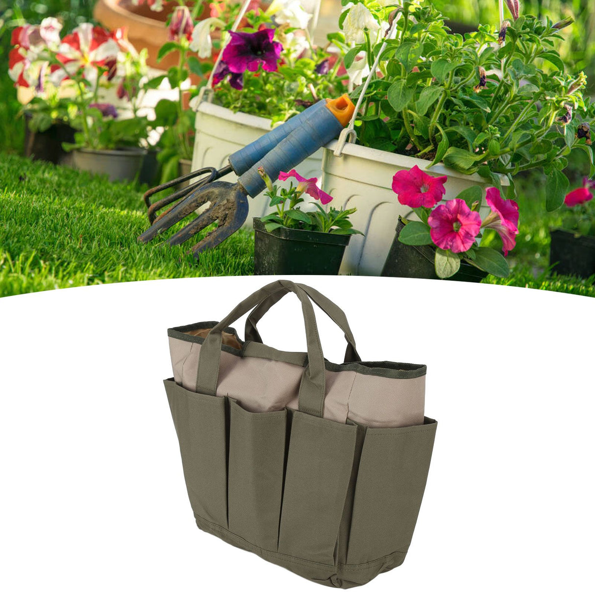 Garden Tools Storage Bag Large Capacity Portable Oxford Cloth Gardening Tool Bag