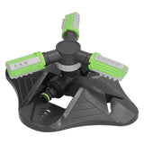 Lawn Water Sprinkler Automatic Flower Watering Device Three Prong Sprinkler for Garden Watering Gardening IrrigationGreen - Front View