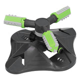 Lawn Water Sprinkler Automatic Flower Watering Device Three Prong Sprinkler for Garden Watering Gardening IrrigationGreen - Rear View