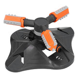 Lawn Water Sprinkler Automatic Flower Watering Device Three Prong Sprinkler for Garden Watering Gardening IrrigationOrange