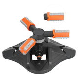 Lawn Water Sprinkler Automatic Flower Watering Device Three Prong Sprinkler for Garden Watering Gardening IrrigationOrange - Extra Image