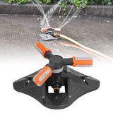 Lawn Water Sprinkler Automatic Flower Watering Device Three Prong Sprinkler for Garden Watering Gardening IrrigationOrange