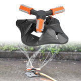 Lawn Water Sprinkler Automatic Flower Watering Device Three Prong Sprinkler for Garden Watering Gardening IrrigationOrange