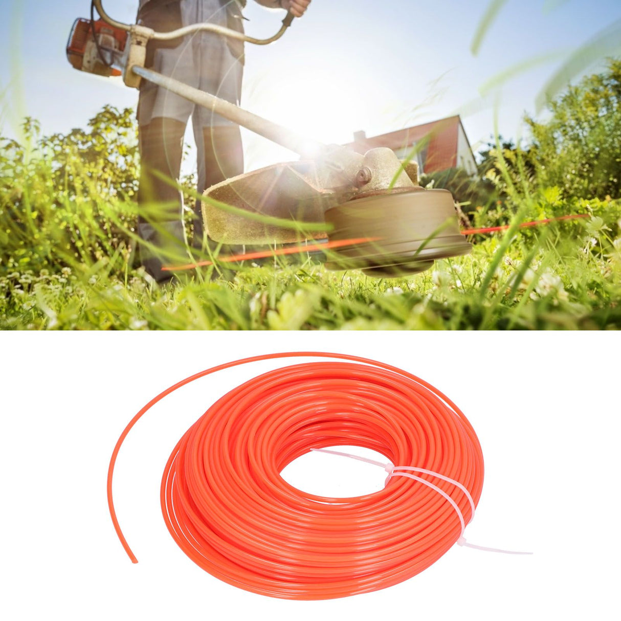3mm Trimmer Line Nylon Round Brush Cutter Cord Wire Grass Trimmer Replacement Accessory