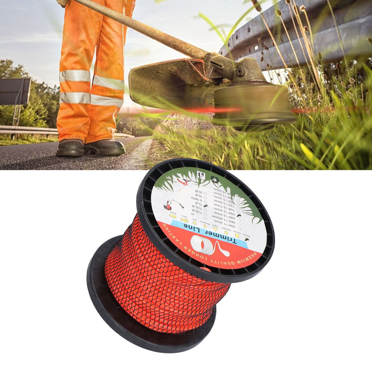 2.4mm Trimmer Line Round Nylon 1LB Round Heavy Duty Grass Cutting Trimmer Line for Yard Garden