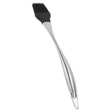 Silicone Brush Stainless Steel Handle High Temperature Resistant Kitchen Baking Barbecue Sauce Oil BrushCurved Handle Large Black - Extra Image