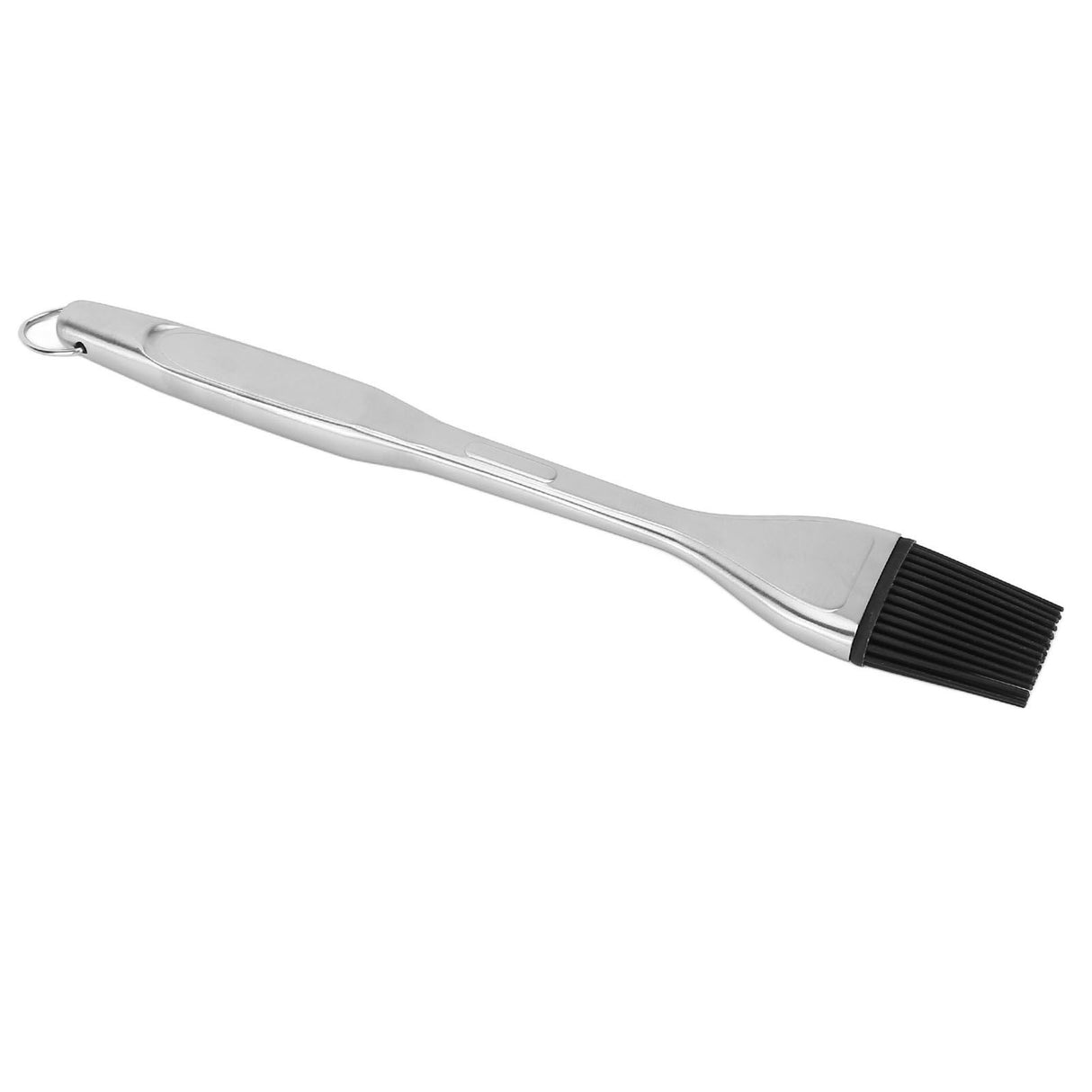Silicone Brush Stainless Steel Handle High Temperature Resistant Kitchen Baking Barbecue Sauce Oil BrushStraight Handle Black